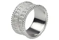 Produktbild: SILBERMOOS Damen Ring Ornament Band fein gepunktet Punkte glänzend Sterling Silber 925, Größe:52