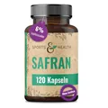 Produktbild: 120 Safran Kapseln Hochdosiert – 30mg Safran Extrakt und 6% Lepticrosalide pro Kapsel – Vegan – Saffran Ohne Zusätze, Saffron Supplement, Safran-Extrakt Kapseln, Saffron-Extract
