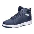 Produktbild: Puma Unisex Kinder Rebound V6 Mid WTR Jr Sneaker, Starkes Grau, Marineblau, Puma Weiß, 4.5 UK