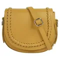 Produktbild: Umhängetasche CLUTY, Damen, Gr. B/H/T: 18cm x 15cm x 6cm onesize, gelb, Leder, unifarben, Taschen Umhängetasche, echt Leder, Made in Italy