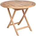 Produktbild: riess-ambiente Gartentisch, Braun, Holz, Holz, Rund, 90x75x90 cm, Gartenmöbel, Gartentische, Klapptische Garten