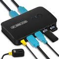 Produktbild: HDMI KVM Umschalter 4K@30Hz für 2 PC mit USB Kabeln Monitor Maus Tastatur