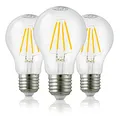 Produktbild: Hellum LED Glühbirne E27 Dimmbar, 4,5W Warmweiß Lampe Mit 470 Lumen Filament, Vintage Leuchtmittel Ersetzt 40-Watt Glühbirne, 2700 Kelvin Warmweiß Klar, 3er Pack