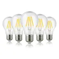 Produktbild: Hellum LED Glühbirne E27 Dimmbar, 4,5W Warmweiß Lampe Mit 470 Lumen Filament, Vintage Leuchtmittel Ersetzt 40-Watt Glühbirne, 2700 Kelvin Warmweiß Klar, 5er Pack