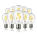 Produktbild: Hellum LED Glühbirne E27 Dimmbar, 4,5W Warmweiß Lampe Mit 470 Lumen Filament, Vintage Leuchtmittel Ersetzt 40-Watt Glühbirne, 2700 Kelvin Warmweiß Klar, 206500 10er Pack