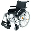 Produktbild: Drive Medical Rollstuhl Leichtgewichtrollstuhl Litec 2G mit Trommelbremse 46 cm, faltbar, mit Trommelbremse, Belastbarkeit 125 kg grau|silberfarben