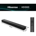 Produktbild: Hisense HS1000, 2.0 Kanäle, 120 W, DTS Virtual:X, Dolby Audio, Dolby Digital Plus, Schwarz, Kabelgebunden, 100-240 V - Schwarz