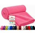 Produktbild: Betz Fleecedecke 130x170 cm 180g/m2 – Wohndecke & Kuscheldecke – Flauschige Sofadecke als Tagesdecke – Leicht, wärmend & pflegeleicht – F... - Rosa
