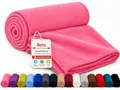 Produktbild: Betz Fleecedecke 130x170 cm 180g/m² – Weiche Wohndecke & Kuscheldecke – Flauschige Sofadecke als Tagesdecke – Leicht, wärmend & pflegeleicht – Farbe Fuchsia