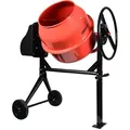 Produktbild: Betonmischer 140lt 550w 223v Elektrischer Mischer Betonmischer Mit Zwei Rüdern Mit Ce Zertifizierung