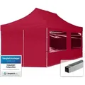 Produktbild: House Of Tents - 3x6 m Faltpavillon, economy Alu 32mm, Seitenteile mit Panoramafenstern, rot
