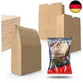 Produktbild: 50x braune Beutel 265 x 170 mm Kraftpapiertüten Geschenktüten Kraftpapier als D