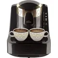 Produktbild: Türkische Kaffeemaschine, Kaffeekanne 2 Tassen Fassungsvermögen Direktbefüllung Automatische Brühstufenerkennung Patentierte Kochtechnologie Selbstreinigung 710w- Schwarz-chrom