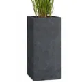 Produktbild: Pflanzwerk® Pflanzkübel TOWER Premium Blumenkübel Pflanzsäule Fiberglas mit Lotus-Effekt schwarz 50 cm x 100 cm x 50 cm