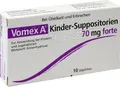 Produktbild: VOMEX A Kinder-Suppositorien 70 mg forte 10 St.