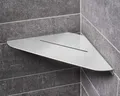Produktbild: Duschablage Ecke 23 x 23 cm breit, Edelstahl gebürstet, Duschregal - PHOS Design