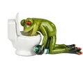 Produktbild: formano Sammelfigur Frosch vor Toilette 14x8 cm lustige handbemalte Dekofigur Polyresin