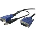 Produktbild: StarTech.com 2-in-1 USB VGA KVM Kabel 2-in-1 - Video- / USB-Kabel - USB Typ A, 4-polig, HD-15 (M) - HD-15 (M) - 3,05 m - Schwarz - für P/N: RKCONS1716GB, SV841HDIEEU, USB-PS2, SV831DUSBU, SV831DUSBAU, SV431DUSBU, SV1631DUSBU, SV565UTPEU (SVECONUS10)