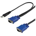 Produktbild: StarTech.com 3m 2-in-1 PS/2 USB KVM Kabel - Kabelsatz für KVM Switch / Umschalter - Video- / USB-Kabel - USB, HD-15 (VGA