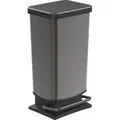 Produktbild: Rotho Abfalleimer 40 L Paso - Treteimer Geruchsdicht - Abfallbehälter 35,3 x 29,5 x 67,6 cm - Mülleimer mit Softclose - Tretabfalleimer - Grau