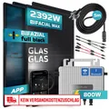 Produktbild: SUNNIVA® 1840W Balkonkraftwerk BIFAZIAL FULLBLACK komplett Steckdose ECOFLOW 800 Watt Wechselrichter, Solaranlage Komplettset, 4x460W N-Type Glas-Glas Bifacial Solarmodule, 5m Kabel, 4x2.5m Solarkabel