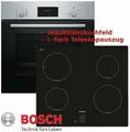 Produktbild: Bosch Induktionsherd Set Einbau Autark Backofen + Induktion Glaskeramik Kochfeld