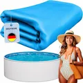 Produktbild: poolomio Poolfolie blau für Stahlwandpool rund 300 x 90 cm | Poolinnenfolie Aufstellpool Winterfest und UV-beständig | Ersatzfolie für Gartenpool | Pool Innenhülle 0,225 mm Stärke