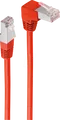 Produktbild: SHVP 08-64014 - Patchkabel, gewinkelt-gerade, rot, 0,5 m