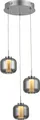 Produktbild: Rafa LED Pendelleuchte 3flg Rondell chrom/rauchglas
