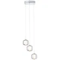 Produktbild: BRILLIANT Rafa LED Pendelleuchte 3flg Rondell chrom/rauchglas Innenleuchten,Pend