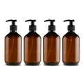 Produktbild: Kitchnexus 4 Stück 300/500ml Seifenspender aus PET Plastik, Lotionspender Leer Flasche mit Schwarz Lotion Pumpe Spender Ideal für Küche Bad