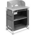 Produktbild: Tectake Campingküche Premium Mit Aluminiumgestell und 2 Fächern  Faltbar Wetterfest  76 x 53 50 x 107 cm Grau