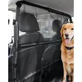 Produktbild: VEVOR Hunde Autobarriere 127 cm Trennwand Hundegitter zur Montage an Vordersitzen Autoschutzgitter Haustierbarriere mit Netzgewebe, universell passende Hunde-Autobarriere für SUVs Lkws Fahrzeuge, schwarz