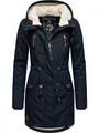 Produktbild: Ragwear Damen Mantel lange warme Winterjacke mit Teddyfell-Kapuze Elsie Intl Navy22 Gr. 3XL