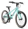 Produktbild: BIKESTAR Leichtgewicht 8 kg Kinder Fahrrad Aluminium ab 6 Jahre | 20 Zoll 7 Gang Shimano | Mint