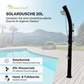 Produktbild: GreenYard® Solardusche mit 20L Tank und Handbrause Gartendusche Pooldusche