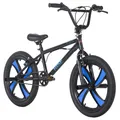 Produktbild: BMX Freestyle 20 Zoll Bike Kinder Rise schwarz-blau 4 Pegs 544B