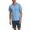 Produktbild: Calida Relax Streamline Short Pyjama Hellblau Baumwolle X-Large Herren