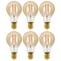 Produktbild: 6 x Eglo LED Filament Birne A75 Lampe 4W = 28W E27 Gold extra warm 1700K DIMMBAR