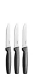 Produktbild: Fiskars Tischmesser-Set, 3-teilig, Functional Form, Edelstahl/Kunststoff, Schwarz, 1057562
