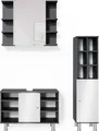 Produktbild: Vicco Badmöbel-Set Fynn, 3 Teile, mit Midischrank Tür groß, Anthrazit/Weiß