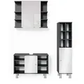 Produktbild: Vicco Badmöbel-Set, Anthrazit, Weiß, Holzwerkstoff, 20 Fächer, nicht einzeln stellbar,Rechteckig, 60x54x32 cm, Badezimmer, Badmöbelsets & Badmöbelserien, Badmöbel-Sets