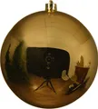 Produktbild: Bruchfeste Outdoor L Weihnachtskugel Goldfarben Ø 14 cm aus Kunststoff