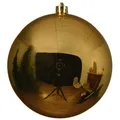 Produktbild: Kaemingk Bruchfeste Outdoor L Weihnachtskugel Goldfarben Ø 14 cm aus Kunststoff