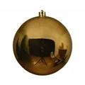 Produktbild: Kugel XXL, Gold glänzend, bruchfest - Weihnachtkugel, Christbaumkugel 14 cm