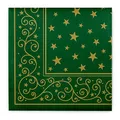 Produktbild: Sovie HORECA Weihnachtsserviette Liam in Grün aus Linclass® Airlaid, Serviette stoffähnlich, Advent Weihnachten Winter, Einwegservietten, 40x40cm, 50 Stück