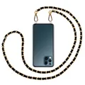 Produktbild: Jalouza Extrakordel für Handykette, Lanyard, Schlüsselband - Kette, PPM-Kordel - Made in Berlin, Maße 165cm x 0,6cm (Kette Amber in Gold-Schwarz)