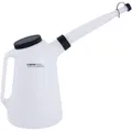 Produktbild: TECPO Ölkanne 5 Liter Messbecher mit Ausgussrohr, Ölmessbecher mit Schraubdeckel & Messskala Messkanne in 0,5 Liter-Schritten Füllkanne, ideal für Motoröl & Bremsflüssigkeit