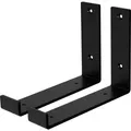 Produktbild: Ml-design 2 Stück Regalhalterung, 20x4x14 Cm, Schwarz, Metall, 8 Zoll Regalhalterungen, Industrielle Regalwinkel, Regalträger Für Wandmontage, 90 Grad Wandhalterung, L-form Wandregal, Inkl. Schrauben