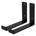 Produktbild: ML-Design 2 Stück Regalhalterung, 20x4x14 cm, Schwarz, Metall, 8 Zoll Regalhalterungen, Industrielle Regalwinkel, Regalträger für Wandmontage, 90 Grad Wandhalterung, L-Form Wandregal, inkl. Schrauben